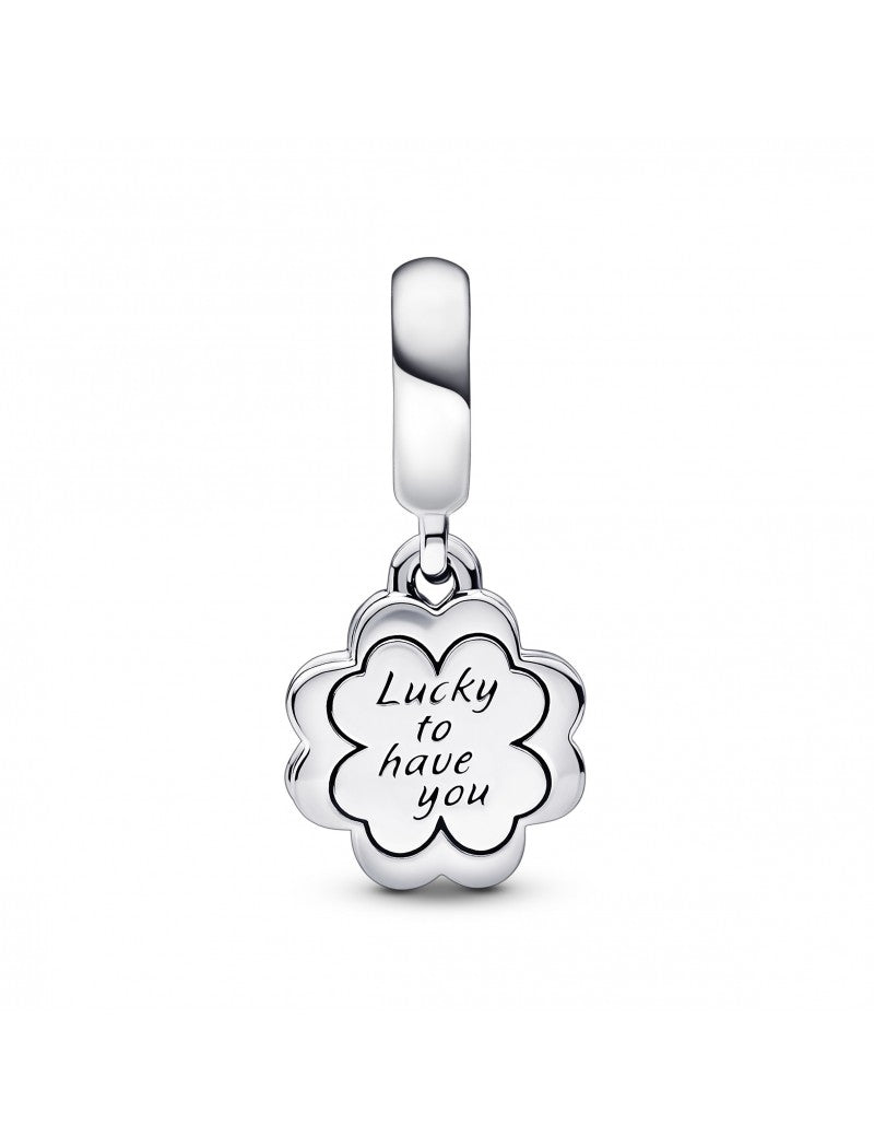 Argent sterling, zircons cubiques transparents, émail rose pailleté