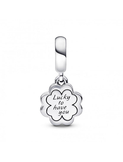 Argent sterling, zircons cubiques transparents, émail rose pailleté