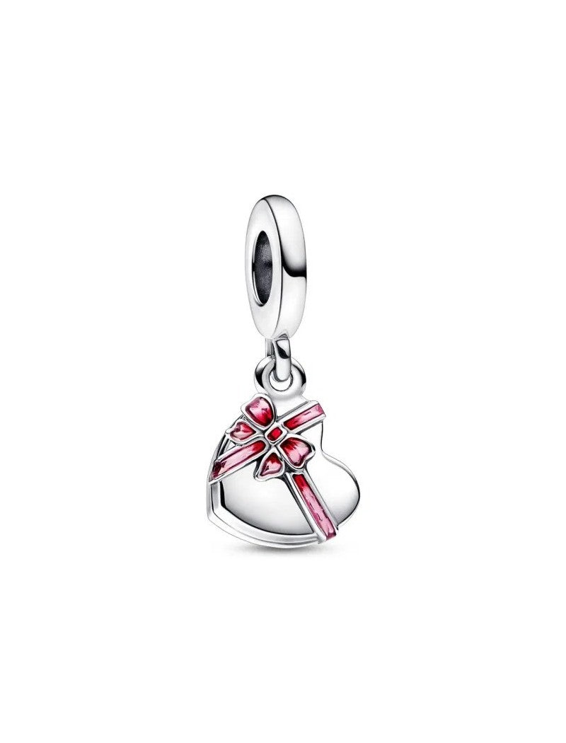 Charm scooter avec roues tournantes en argent sterling avec zirconia cubique transparent et émail rose
