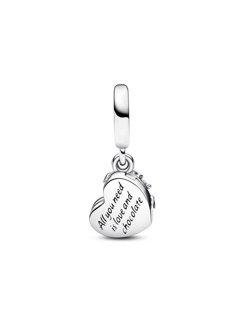 Charm scooter avec roues tournantes en argent sterling avec zirconia cubique transparent et émail rose
