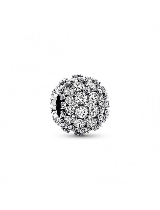 Charm rond pavé scintillant