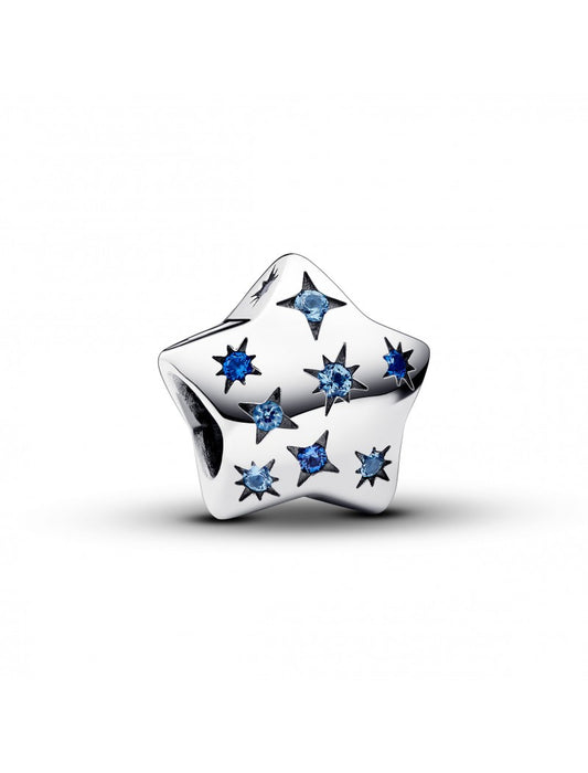 Argent sterling Cristal artificiel Bleu