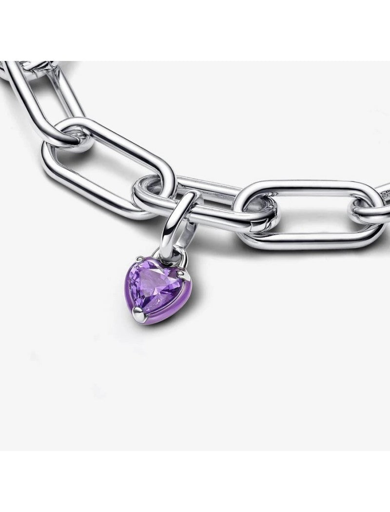 Argent sterling Émail Cristal artificiel Violet