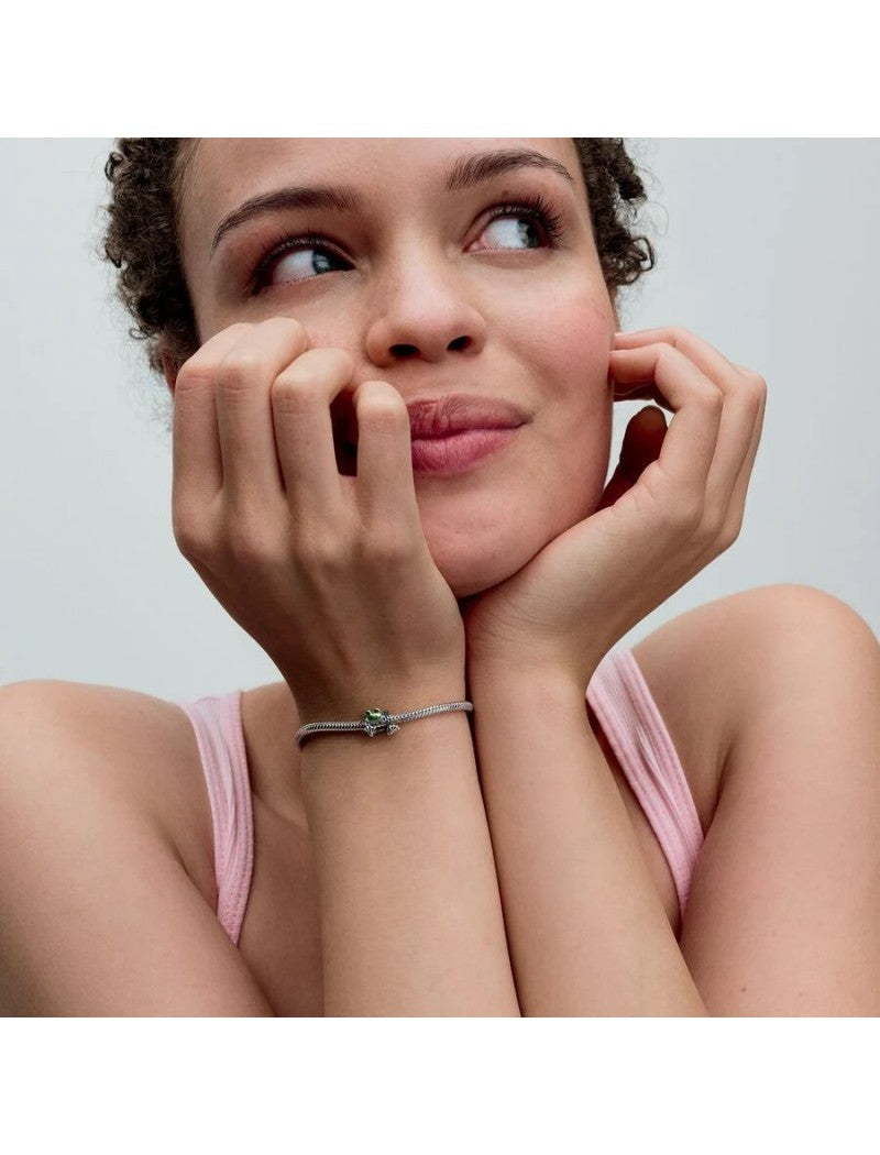 Argent massif Émail Vert