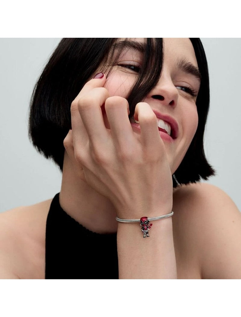 Argent massif Émail Rouge