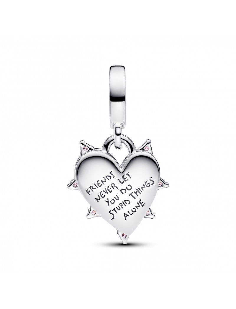 Charm double pendentif opalescent Amitié