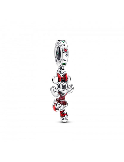 Pendentif en argent sterling patinage sur glace Disney Minnie Mouse