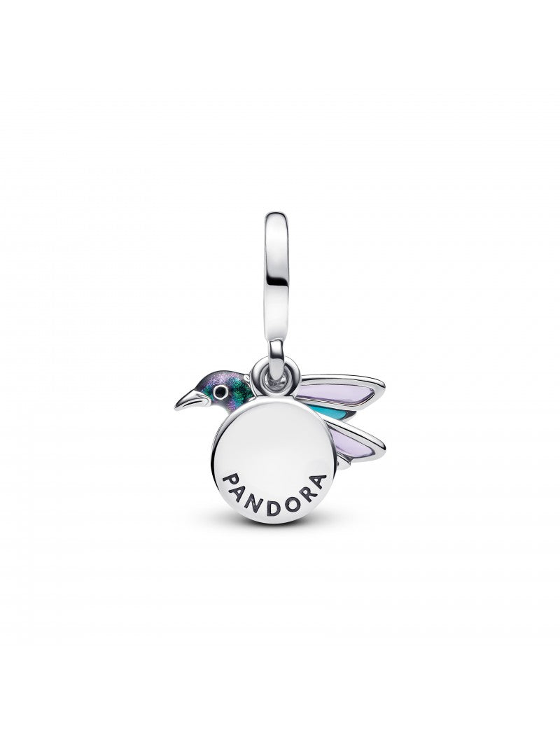 Charm double pendentif colibri