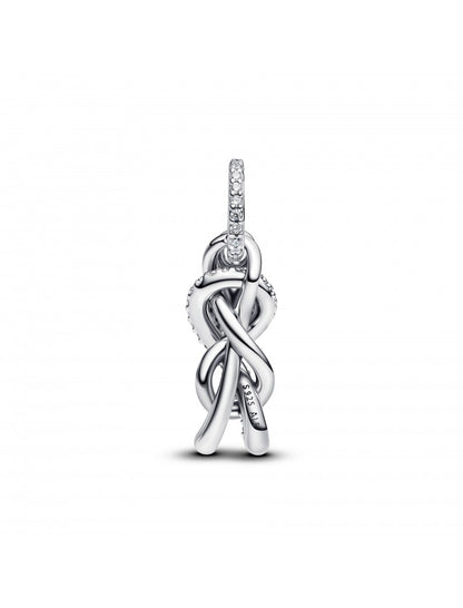 Charm pendentif nœud infini pavé
