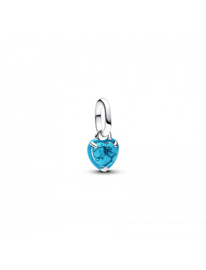 Charm mini pendentif cœur de couleur turquoise