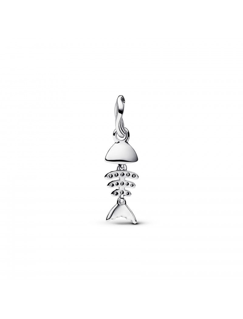 Charm pendentif arête de poisson de couleur turquoise