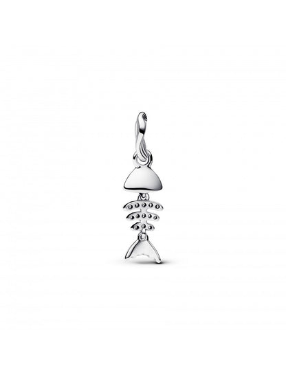 Charm pendentif arête de poisson de couleur turquoise