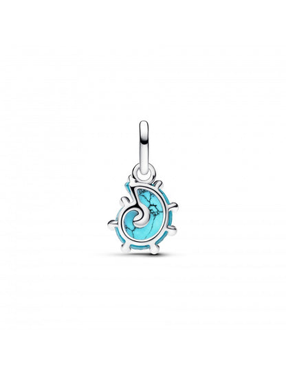 Charm pendentif escargot de mer en verre de Murano bleu