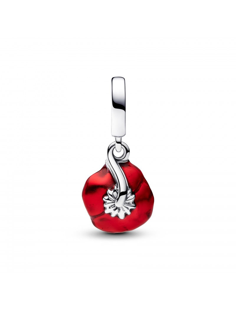 Charm pendentif fleur rouge