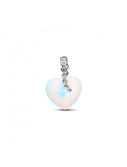 Breloque pendentif étoile filante et cœur