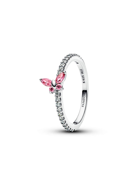 Bague papillon scintillante