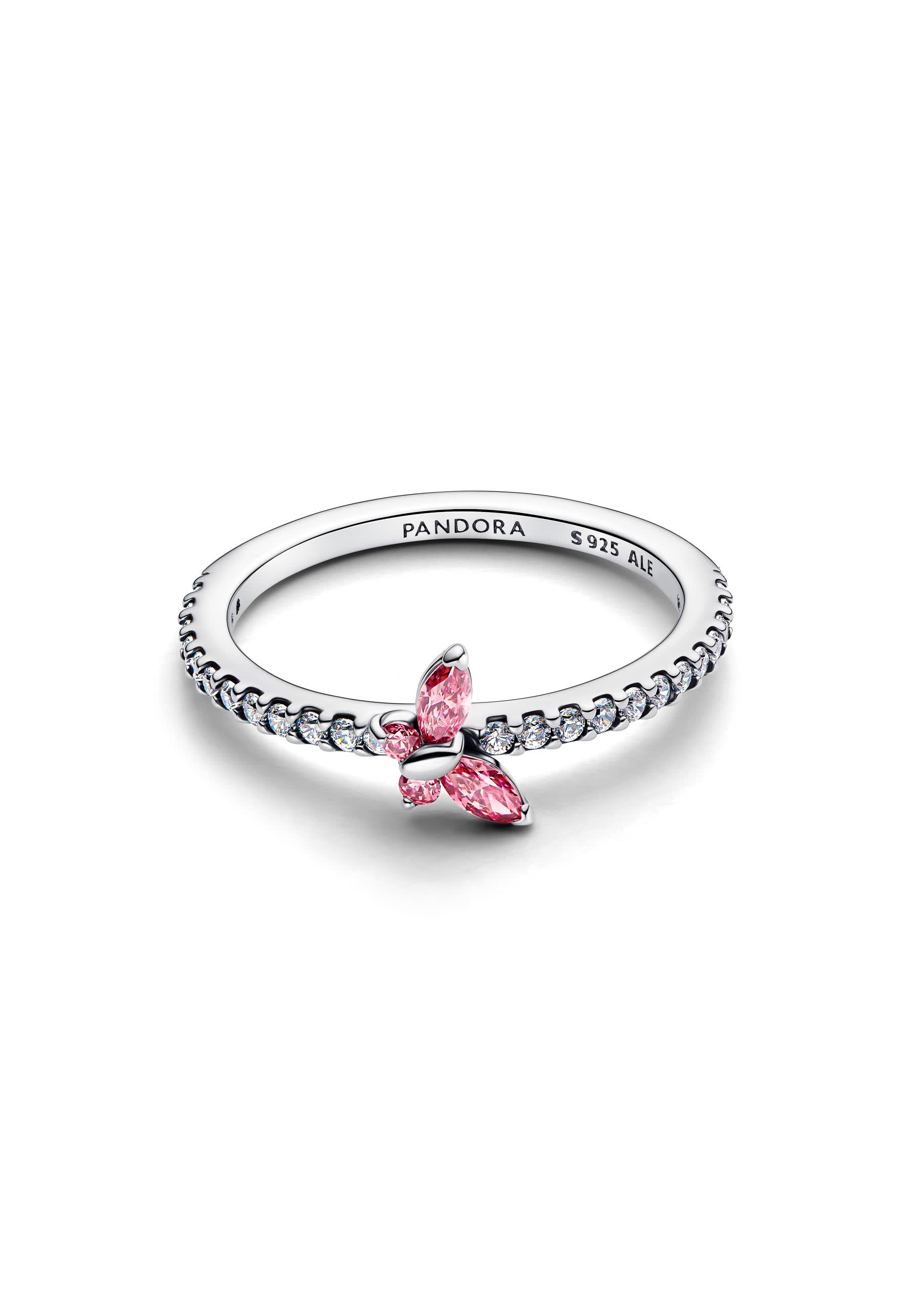 Bague papillon scintillante