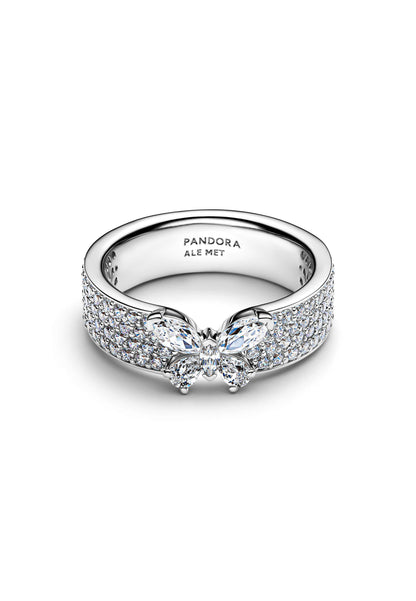 Bague papillon étincelante et audacieuse