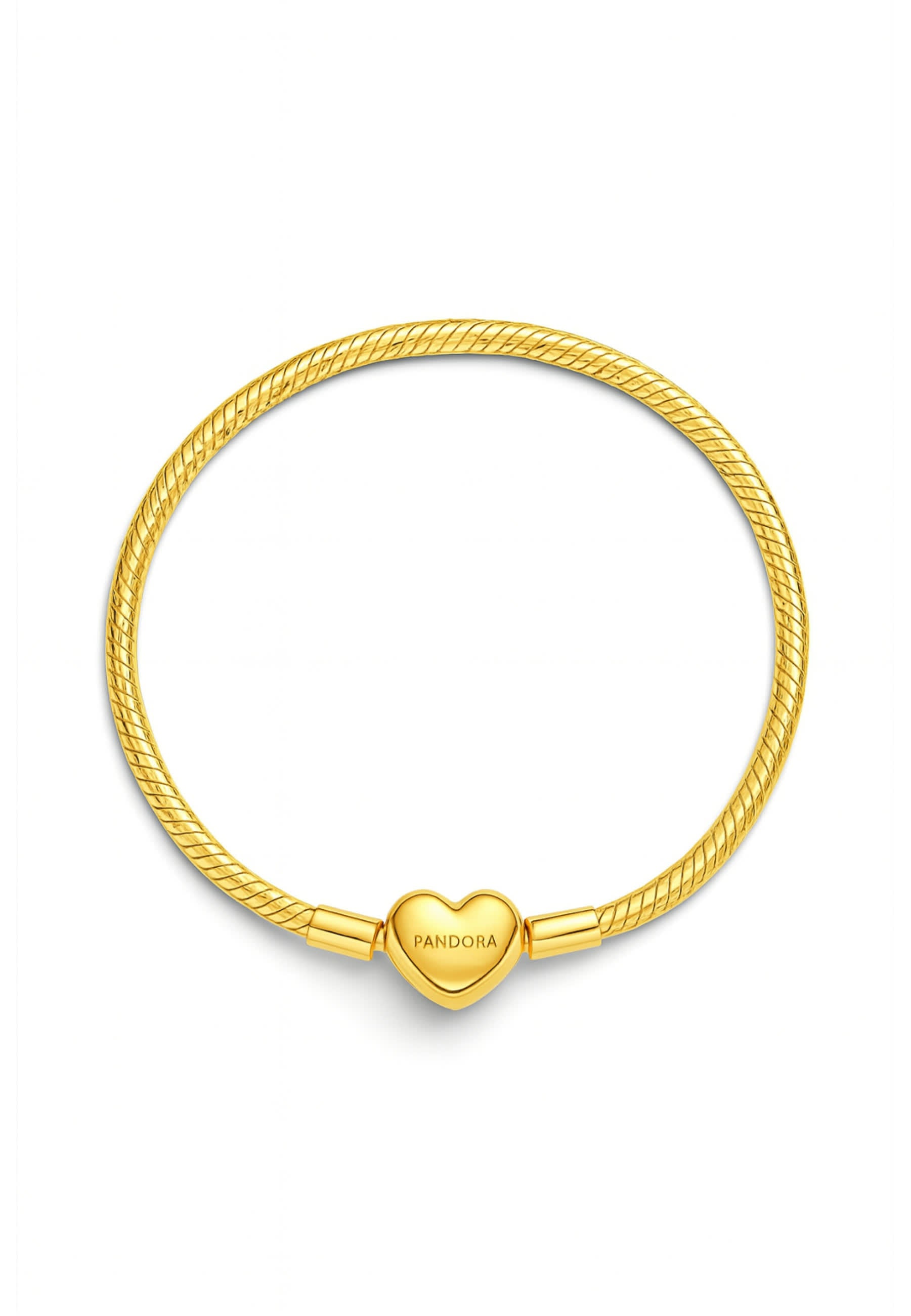 Bracelet chaîne serpent à facettes avec fermoir en forme de cœur