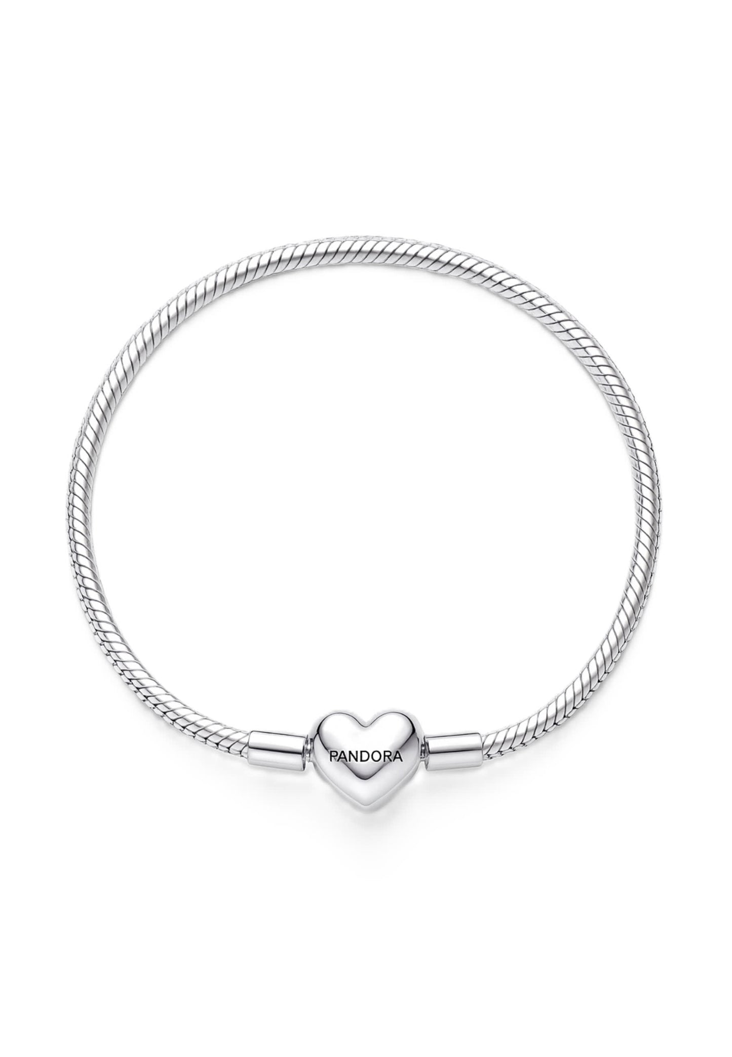 Bracelet chaîne serpent à facettes avec fermoir en forme de cœur