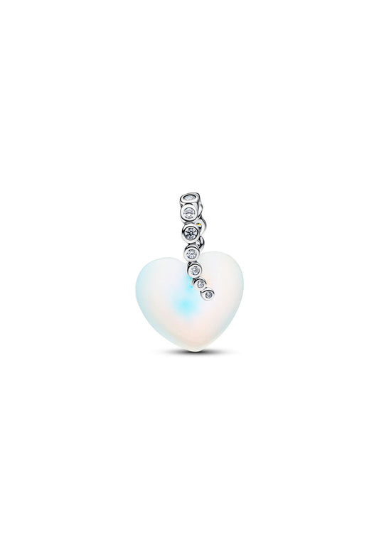 Breloque pendentif étoile filante et cœur