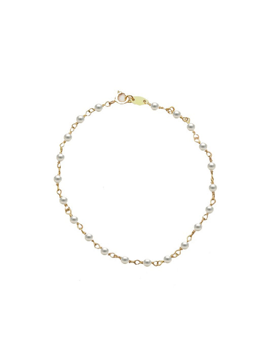 BRACELET OR 9 CARATS - PERLE DE CULTURE