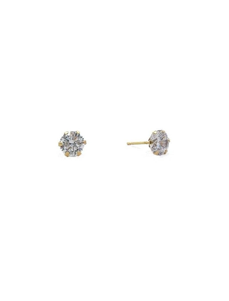 BOUCLES d'OREILLES OR 9 KT  - ZIRCONIA
