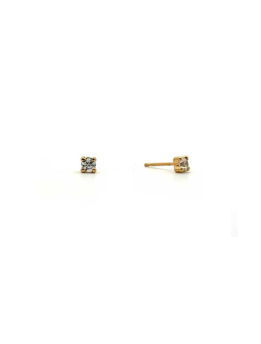 BOUCLES D'OREILLES OR 9 KT  - ZIRCONIA