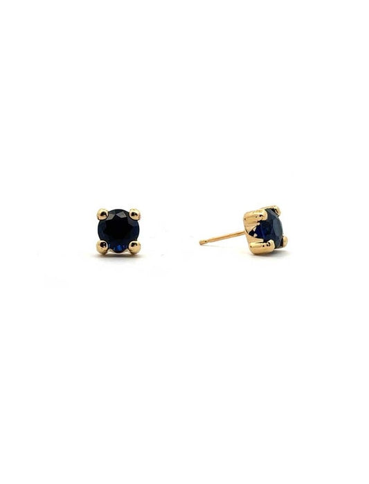 BOUCLES D'OREILLES OR 9 KT  - S. SAPHIR