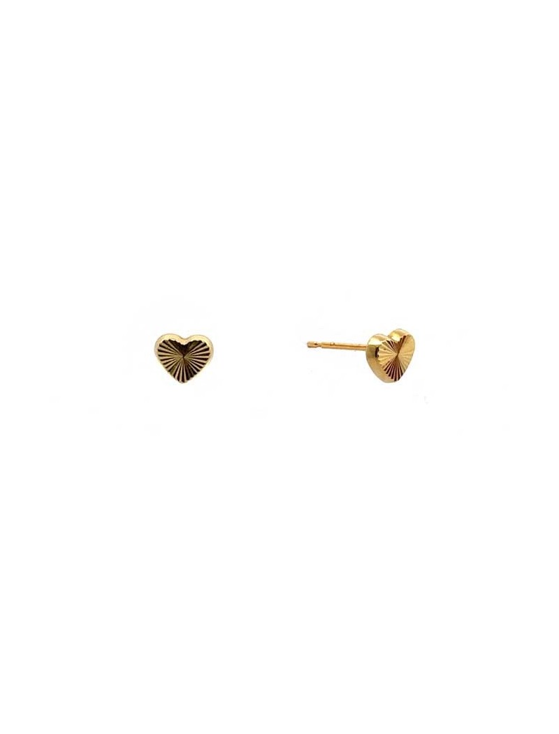 BOUCLES D'OREILLES OR 9 KT  - COEUR