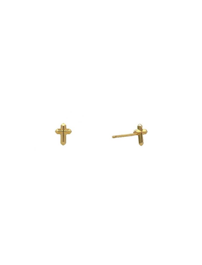 BOUCLES D'OREILLES OR 9 KT - CROIX