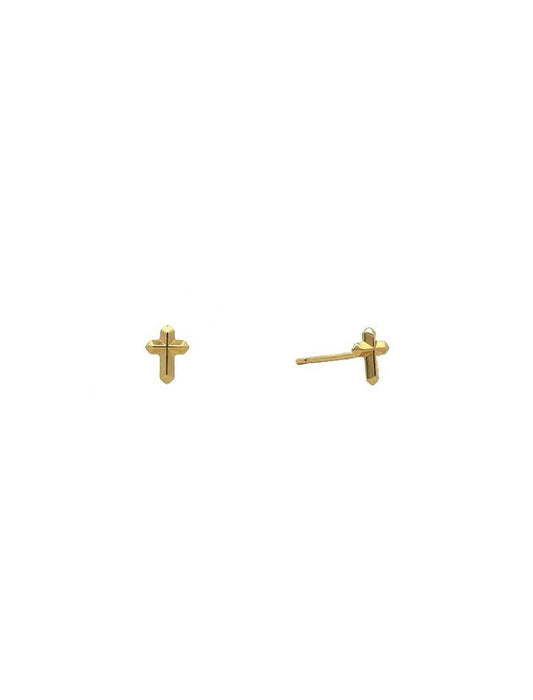 BOUCLES D'OREILLES OR 9 KT - CROIX
