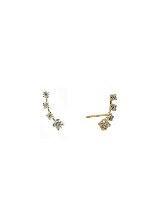 BOUCLES D'OREILLES OR 9 CARATS - ZIRCONIA