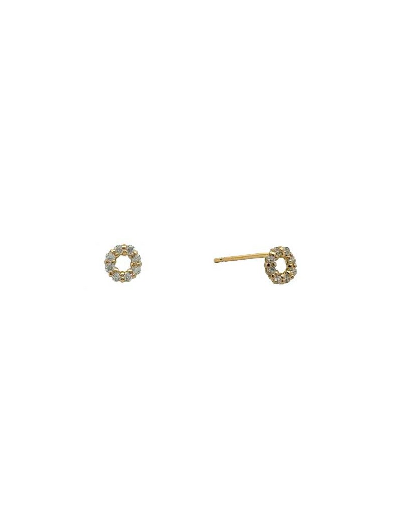 BOUCLES D'OREILLES OR 9 CARATS - ZIRCONIA