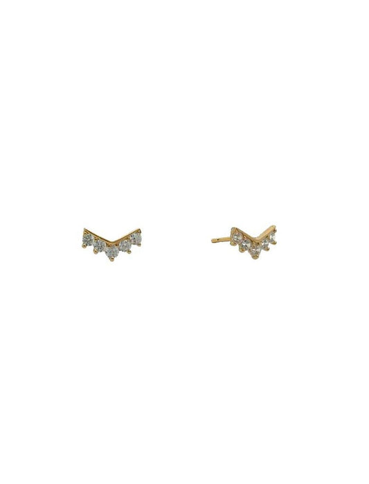 BOUCLES D'OREILLES OR 9 CARATS - ZIRCONIA