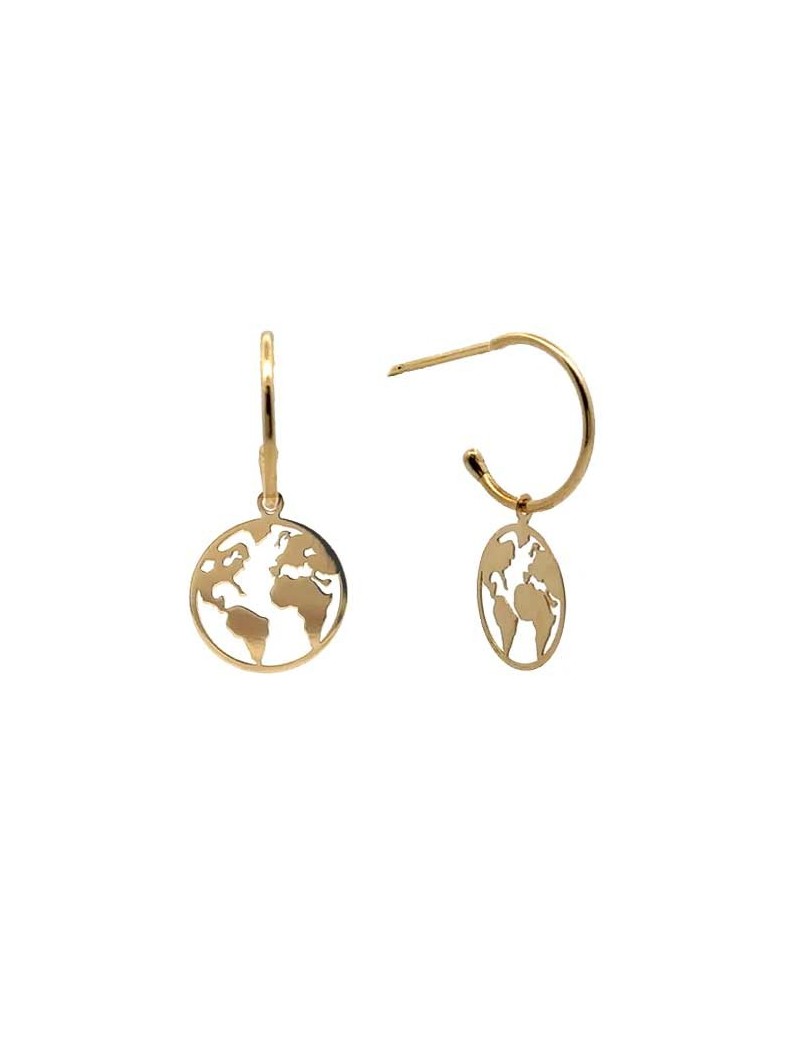 BOUCLES D'OREILLES OR 9 KT - MONDE