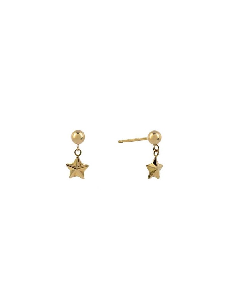 BOUCLES D'OREILLES OR 9 KT - ETOILE