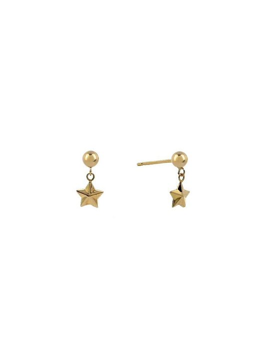 BOUCLES D'OREILLES OR 9 KT - ETOILE