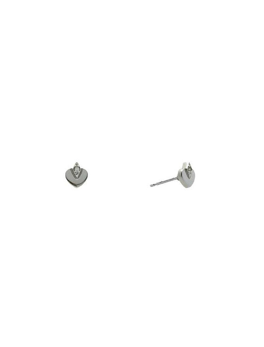 BOUCLES D'OREILLES OR BLANC 9 CARATS - ZIRCONIA