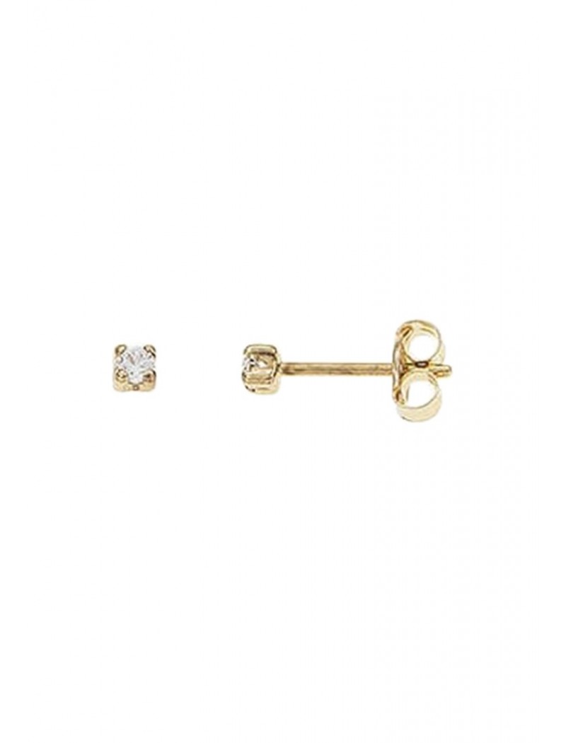 BOUCLES D'OREILLES OR 9 KT - ZIRCONIA