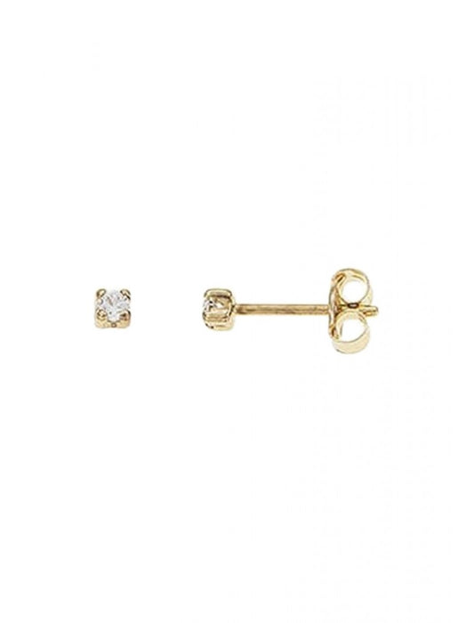 BOUCLES D'OREILLES OR 9 KT - ZIRCONIA