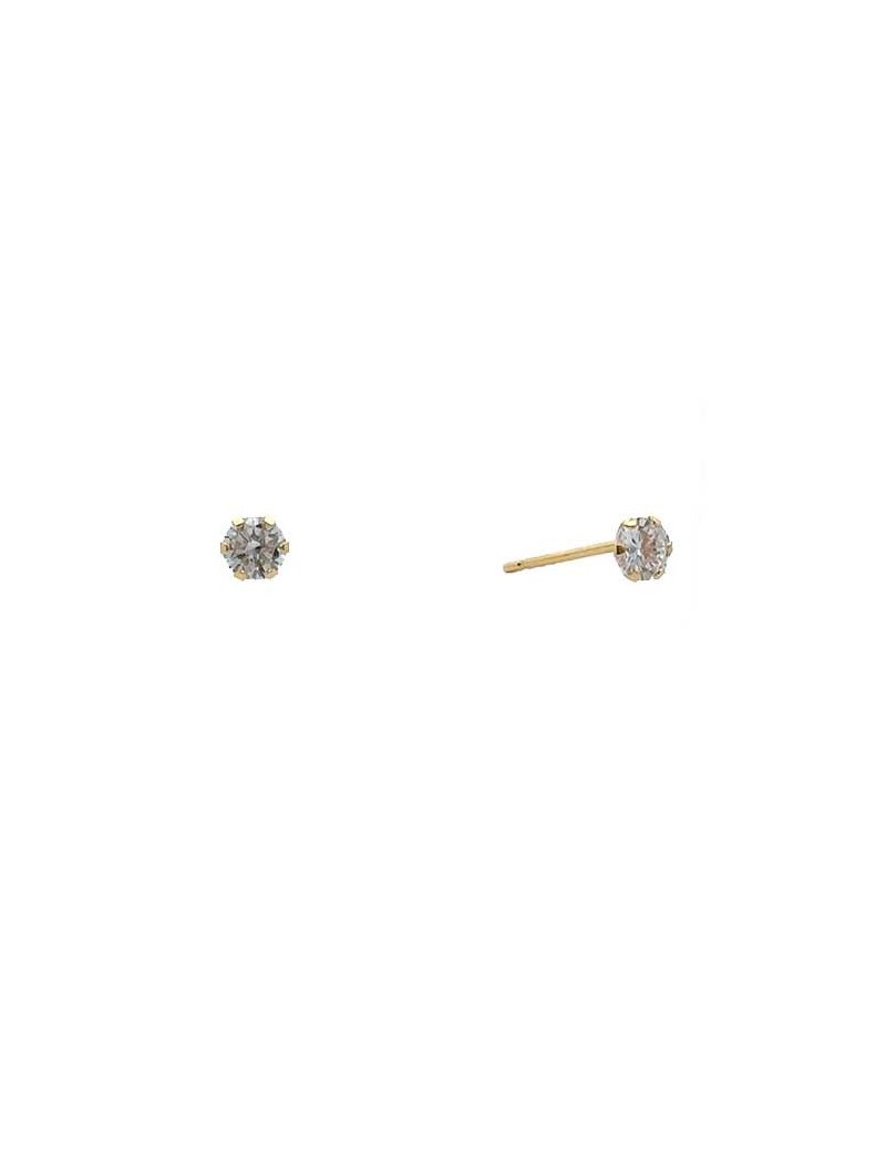 CLOUS d'OREILLES OR 9 KT - ZIRCONIA