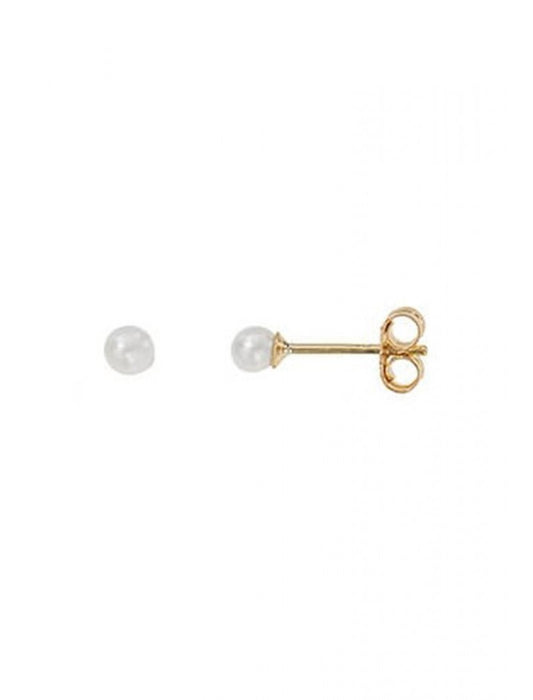 BOUCLES d'OREILLES OR 9 KT - PERLE DE CULTURE - 3MM