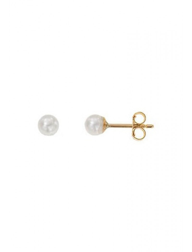 BOUCLES D'OREILLES OR 9 KT - PERLE DE CULTURE