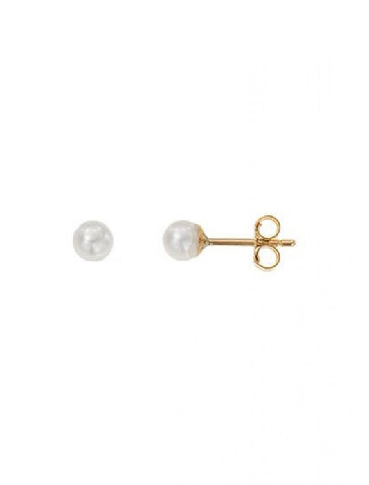 BOUCLES D'OREILLES OR 9 KT - PERLE DE CULTURE