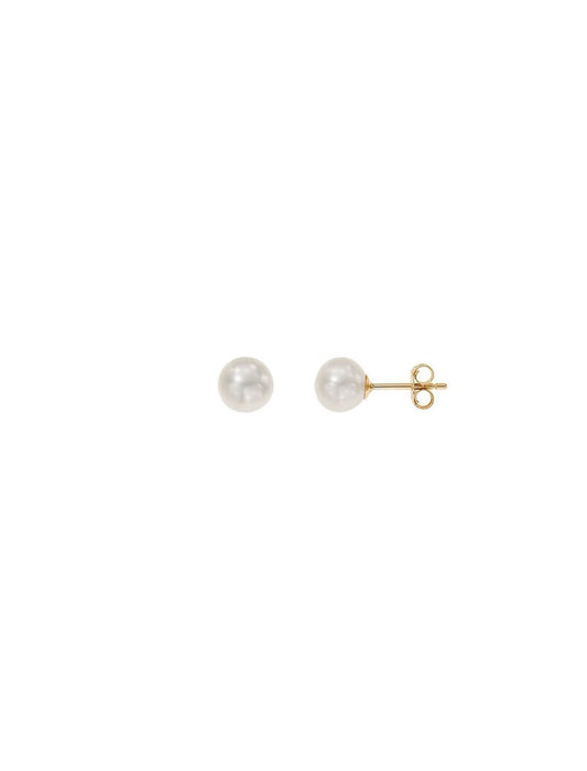 BOUCLES D'OREILLES OR 9 KT - PERLE DE CULTURE