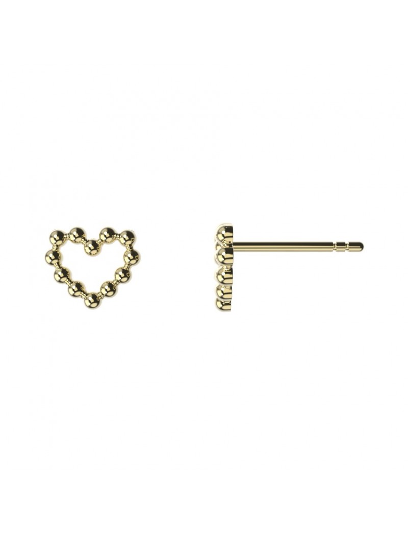 CLOUS D'OREILLES OR 9 KT - COEUR