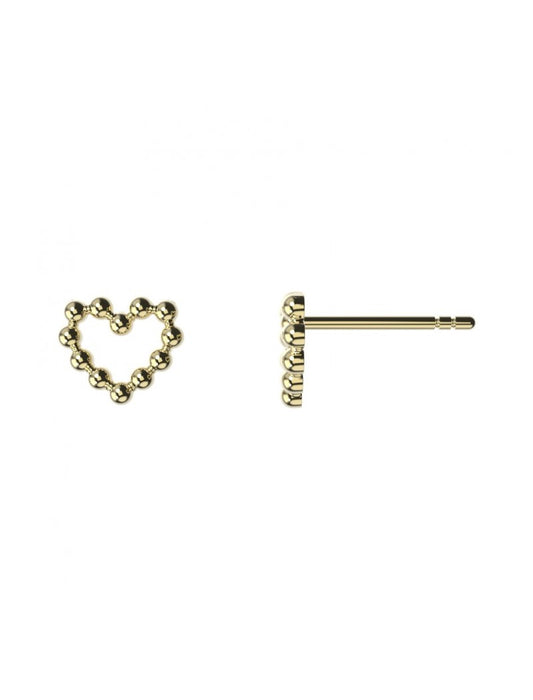 CLOUS D'OREILLES OR 9 KT - COEUR