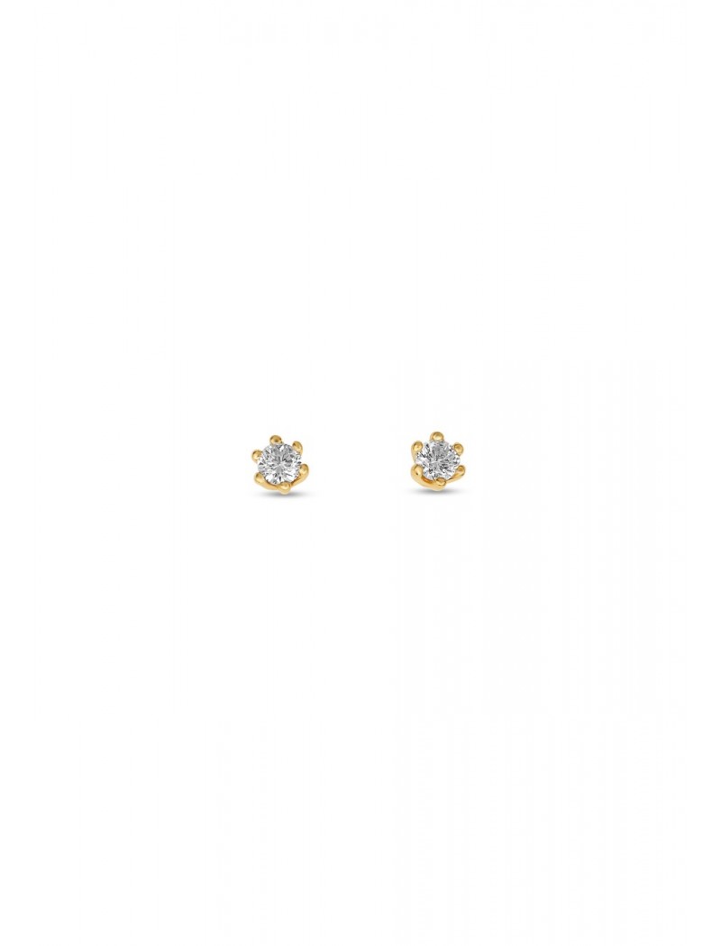 BOUCLES D'OREILLES ZIRCONIA 6 GRIFFES