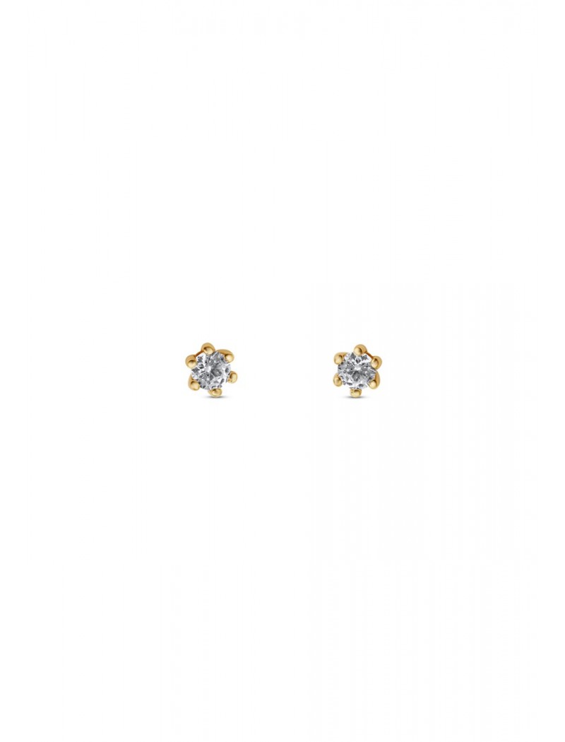 BOUCLES D'OREILLES ZIRCONIA 6 GRIFFES